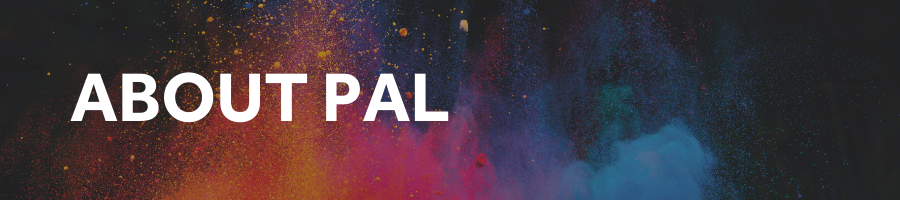 Paint splatter with About PAL text