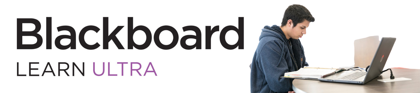 Blackboard learn ultra text user on laptop
