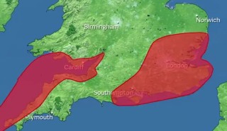 Forecast map of Storm Eunice. Credit Met Office