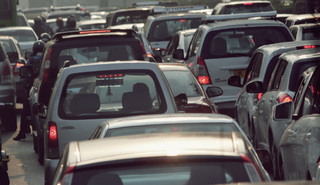 Cars on a road