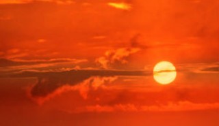 A glowing sunset