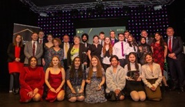 A large group of people posing for a group photo