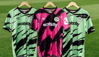 Stripes on the new Forest Green Rovers kit
