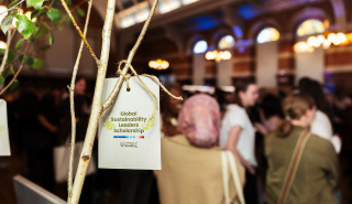Pledge tree at the Global Sustainability Leaders Scholarship event