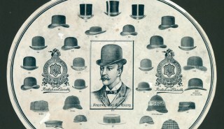 Hat box lining made by Betty Bros. of Bristol, 1885. Maurice Rickards Collection of Ephemera.