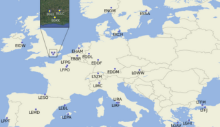 Map of airports studied