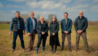 from left Richard Casebow, Simon Mortimer, Dame Angela Eagle, Parveen Yaqoob, Tom Oliver, Simon Potts