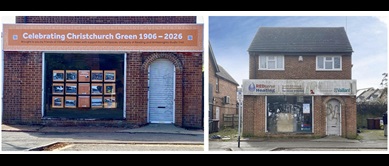 A before and after of the vacant shop front