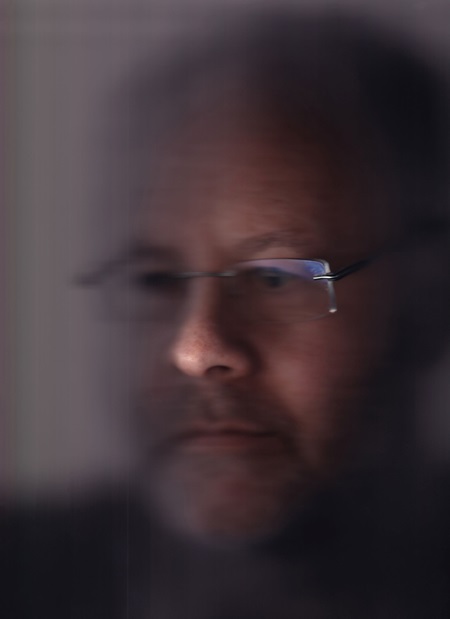 Artistic portrait of Professor Giles Harrison from Wren: What Legacy Now exhibition