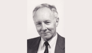 Black and white portrait photo of Professor Tony Kemp