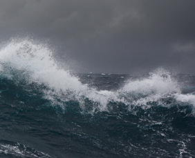 Breaking ocean waves