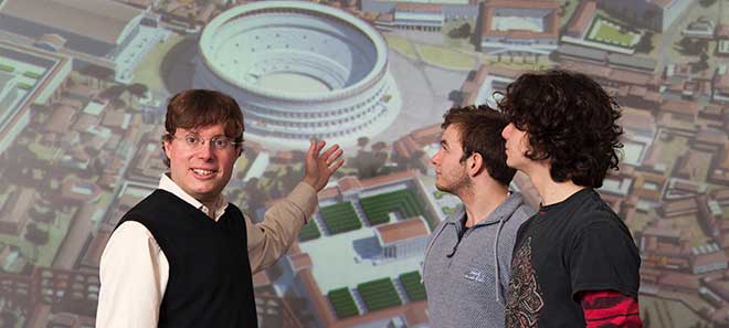 Professor Matthew Nicholls shows virtual Rome
